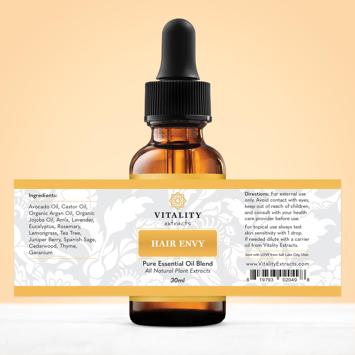 Vitality recycled box detail emphasizing eco-friendly packaging benefit