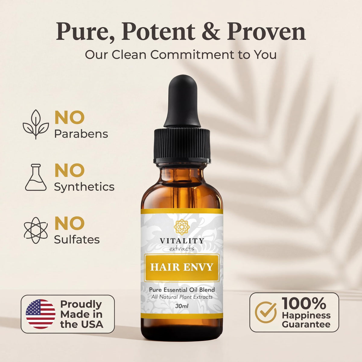 Vitality bottle in hand showing compact 30ml size for travel convenience
