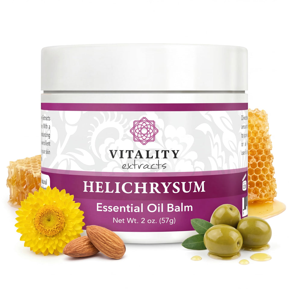 vitality front tin showing compact 2oz balm for travel convenience