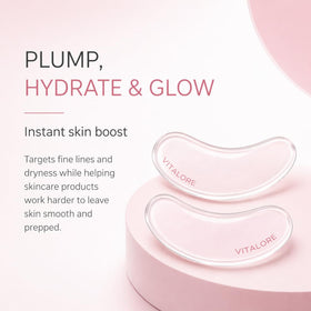 Vitalore application under-eye demonstration aiding better serum absorption