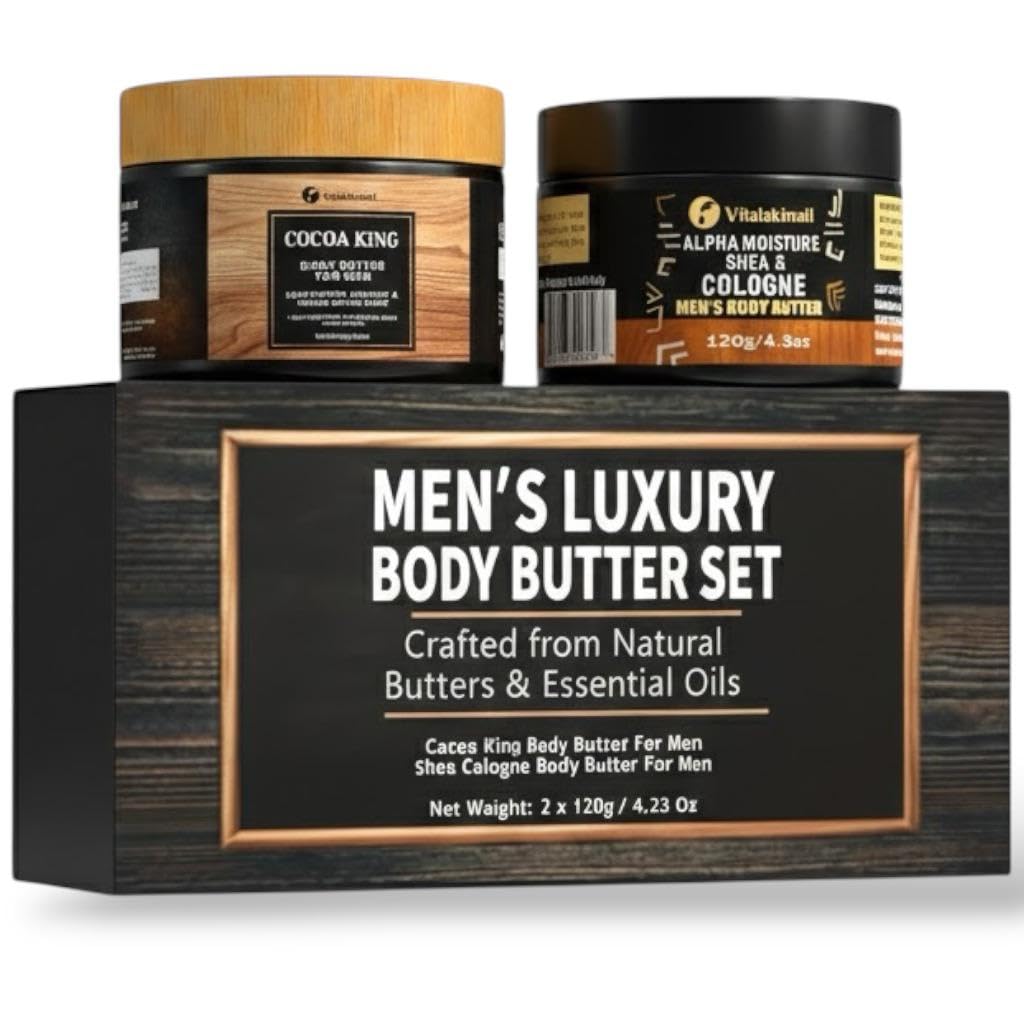 VITALSKINOIL front packaging showing both scented body butter jars and gifting appeal
