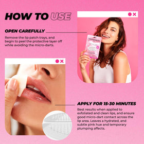 Vitamasques treated lips after 30 minutes showing fuller hydrated look