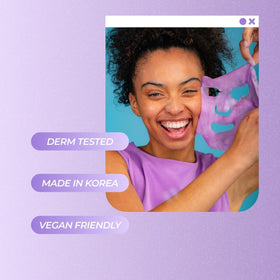 Vitamasques mask being applied to face illustrating easy at-home use