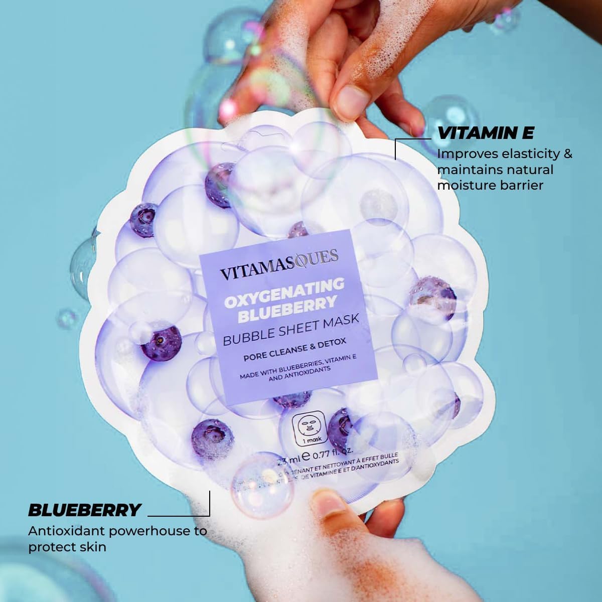 Vitamasques close-up of sheet mask texture highlighting fit and softness