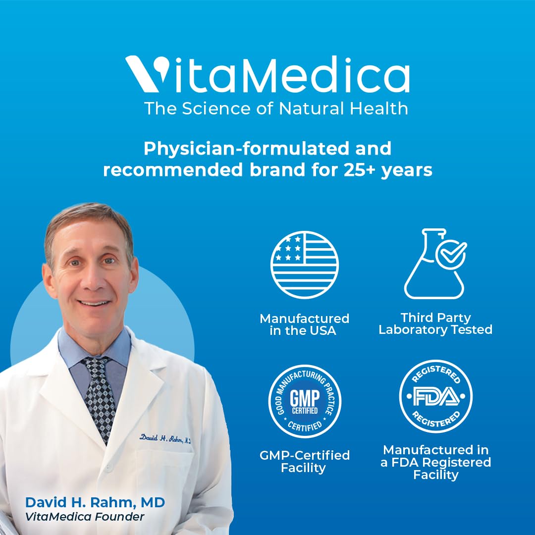 VitaMedica tube in hand for size comparison illustrating concentrated small size