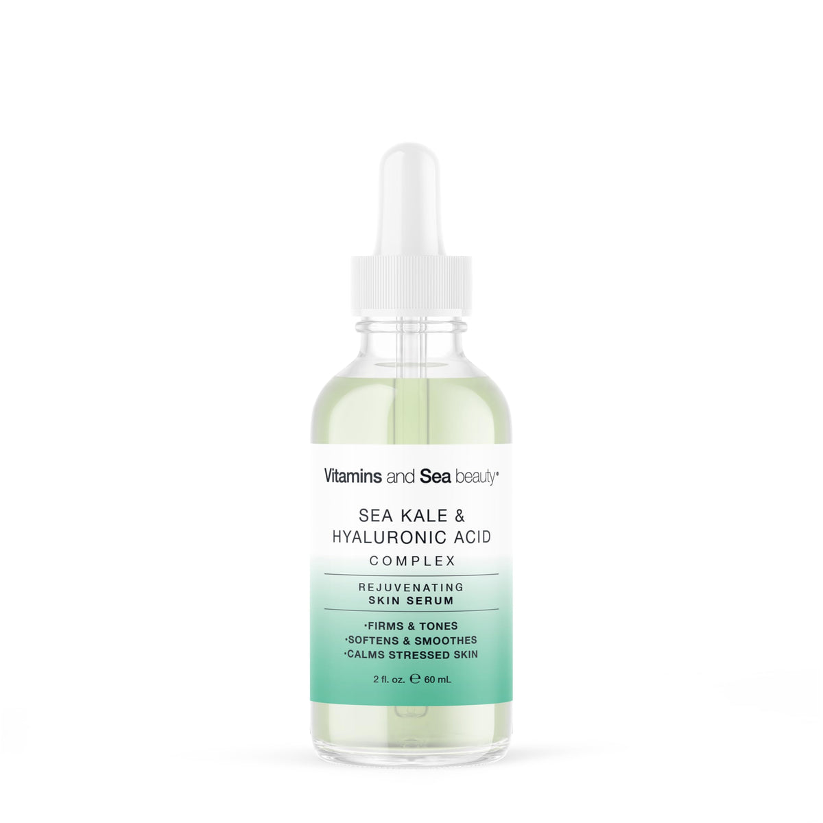 VITAMINS AND SEA BEAUTY front bottle shot showing label and benefit of hydration