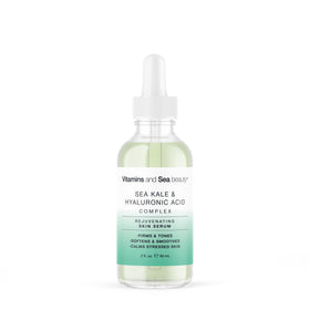 VITAMINS AND SEA BEAUTY front bottle shot showing label and benefit of hydration