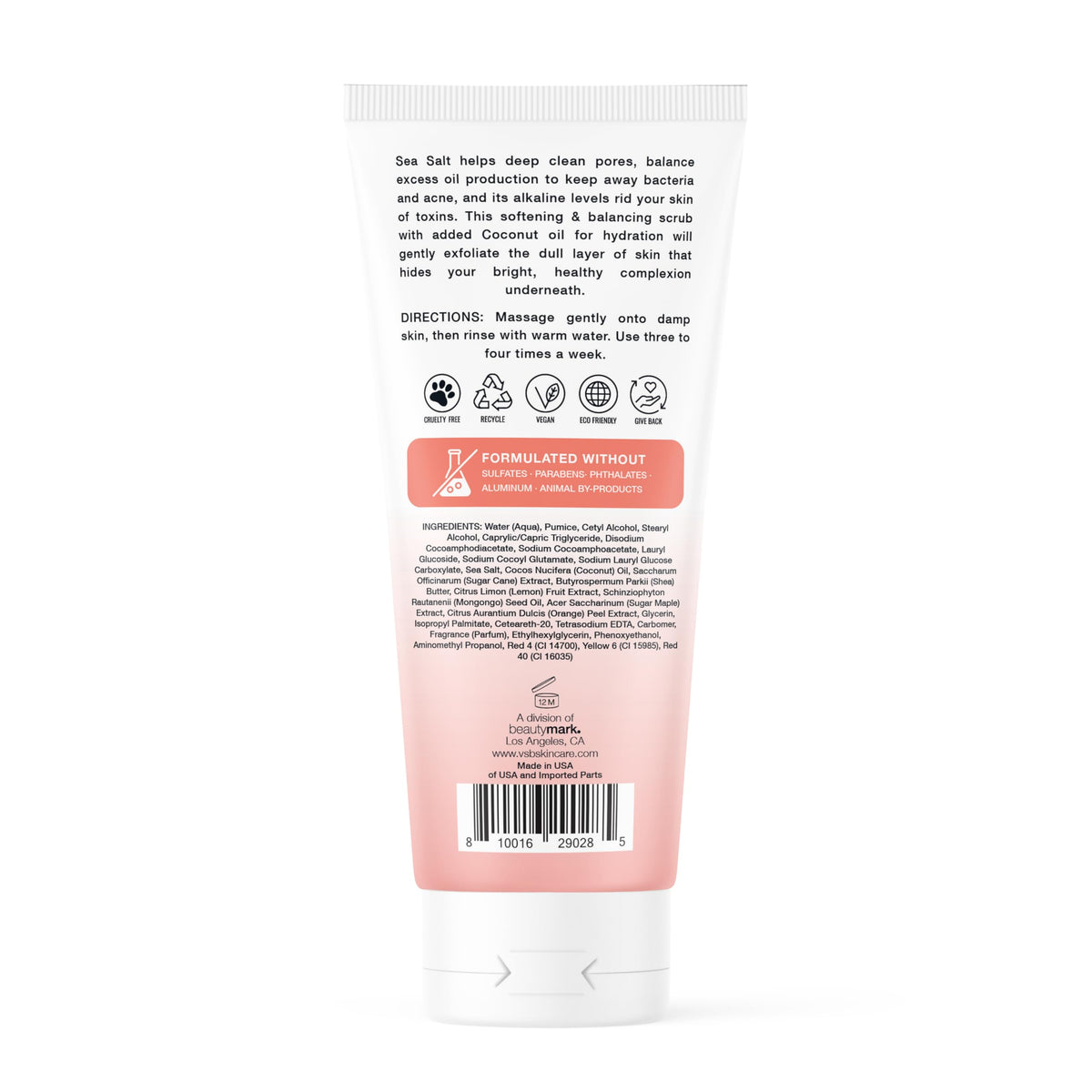 VITAMINS AND SEA BEAUTY scrub beside sink in bathroom for lifestyle appeal