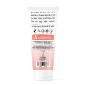 VITAMINS AND SEA BEAUTY scrub beside sink in bathroom for lifestyle appeal