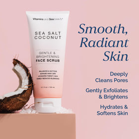 VITAMINS AND SEA BEAUTY close-up of salt granules for gentle exfoliation