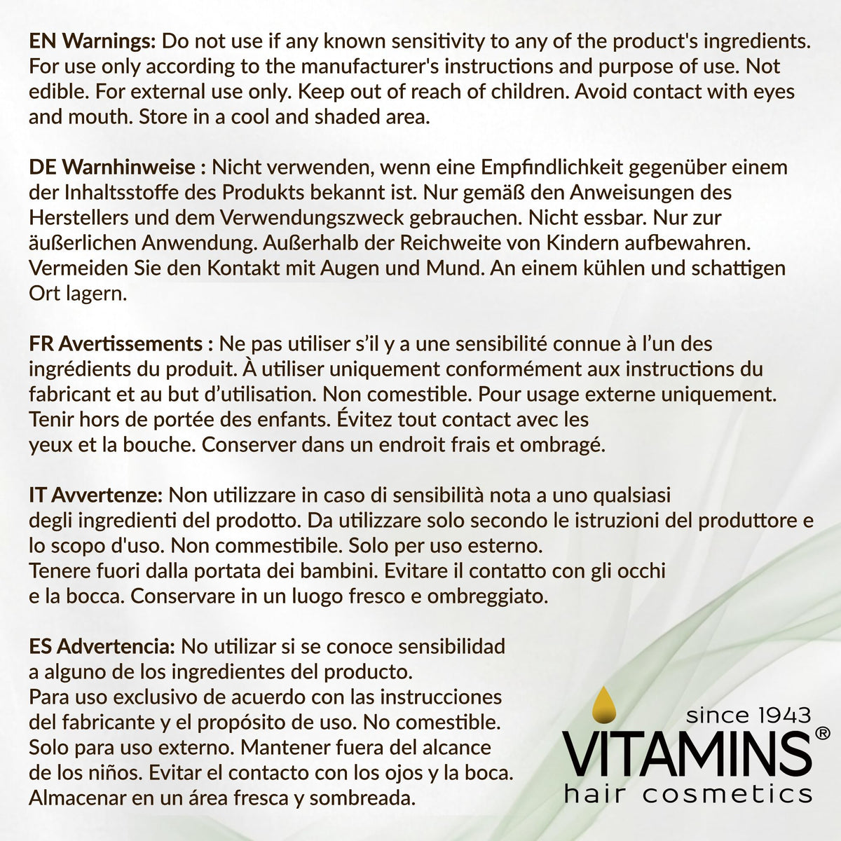 VITAMINS jar with castor oil and collagen visual accents