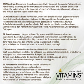 VITAMINS jar with castor oil and collagen visual accents