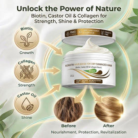 VITAMINS hair mask applied to hand showing easy spread and deep hydration