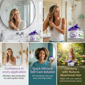 VITAMINS mask combed through hair to ensure even toning and conditioning
