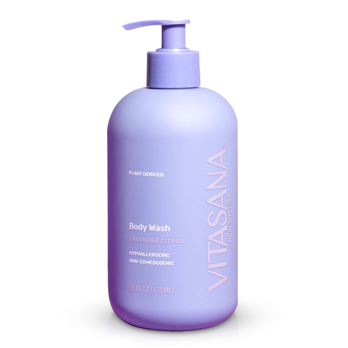 Vitasana front label of 16oz bottle showing natural clean benefits