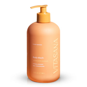 Vitasana front bottle view showing mandarin orange scent and clean benefits