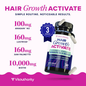 Vitauthority Lustriva pictured with man showing improved hair confidence