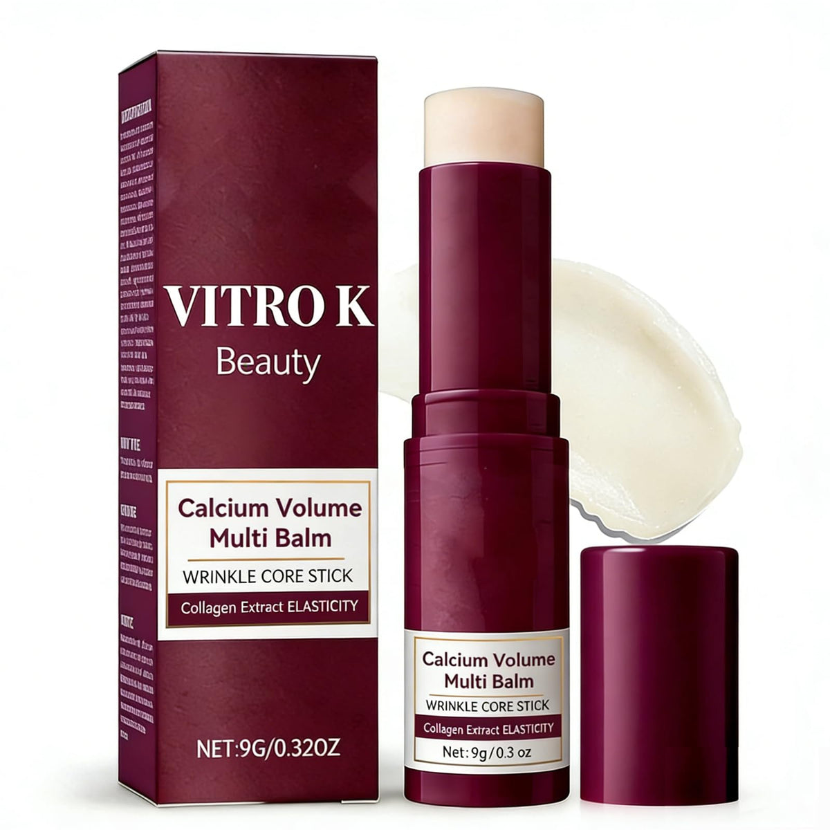 Vitro K beauty stick front packaging showing compact travel-ready balm