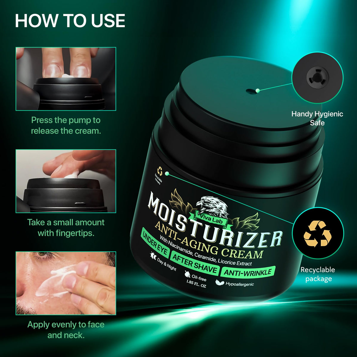Viva Lab on a bathroom counter suggesting daily grooming convenience