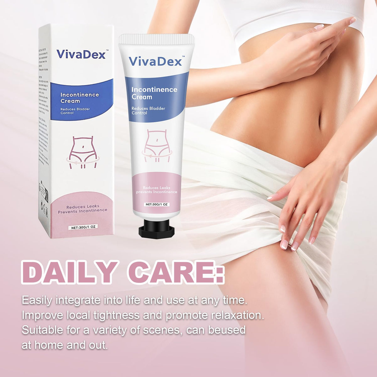 VivaDex size comparison with hand illustrating compactness