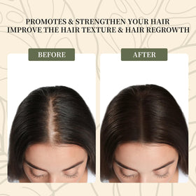 Before and after hair comparison using Vivccon for improved manageability