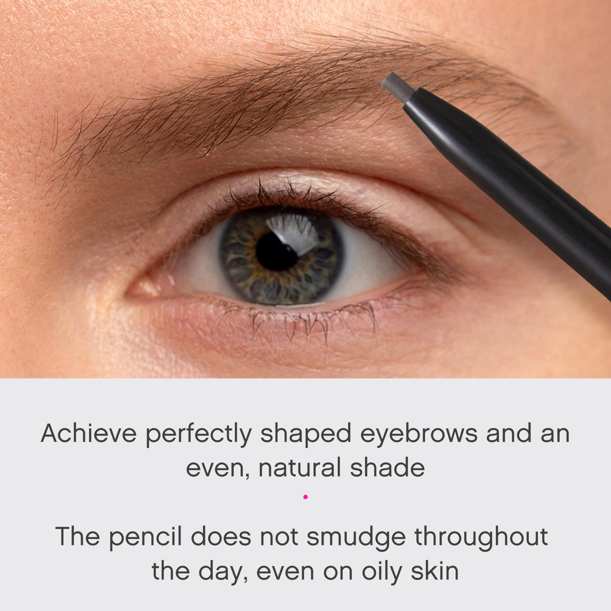 Vivienne Sabó pencil held in hand to show size and easy application control