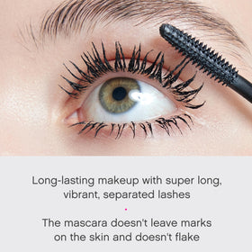 Vivienne Sabó before and after lashes demonstrating length and volume
