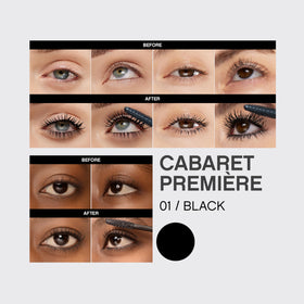 Vivienne Sabó before and after lashes demonstrating added volume and length benefit