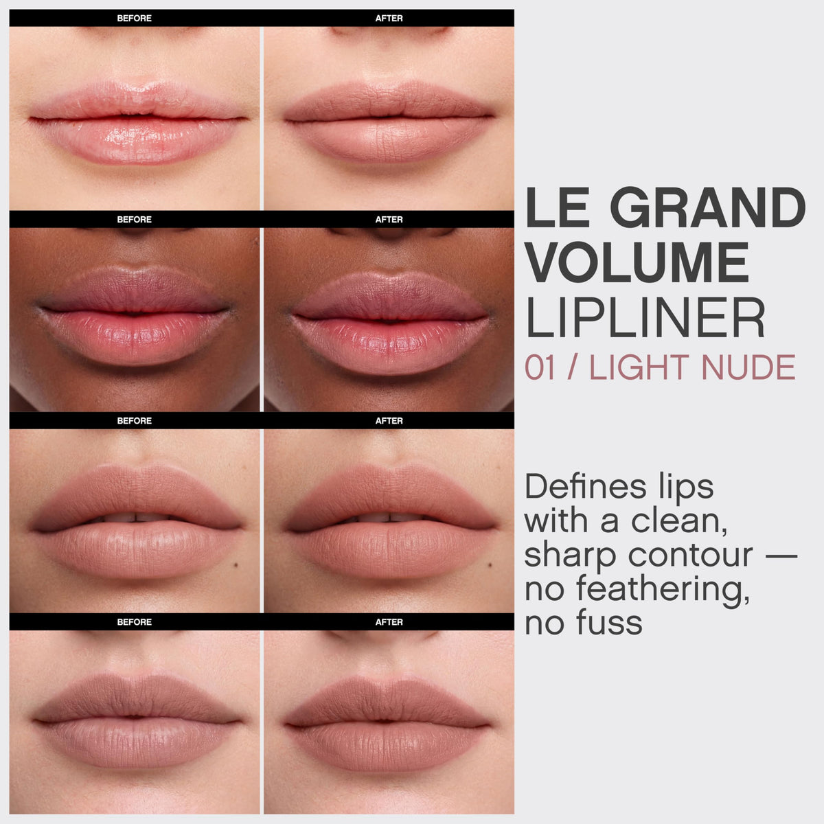 Vivienne Sabó lip outline demonstration showing clean contouring