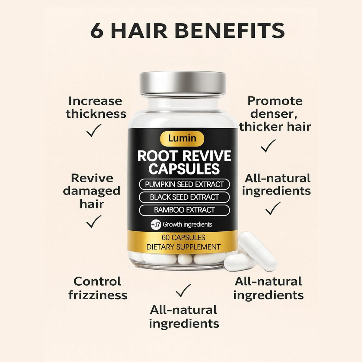 Lifestyle shot of botanicals used in Vivikig formula to show natural-sourced components