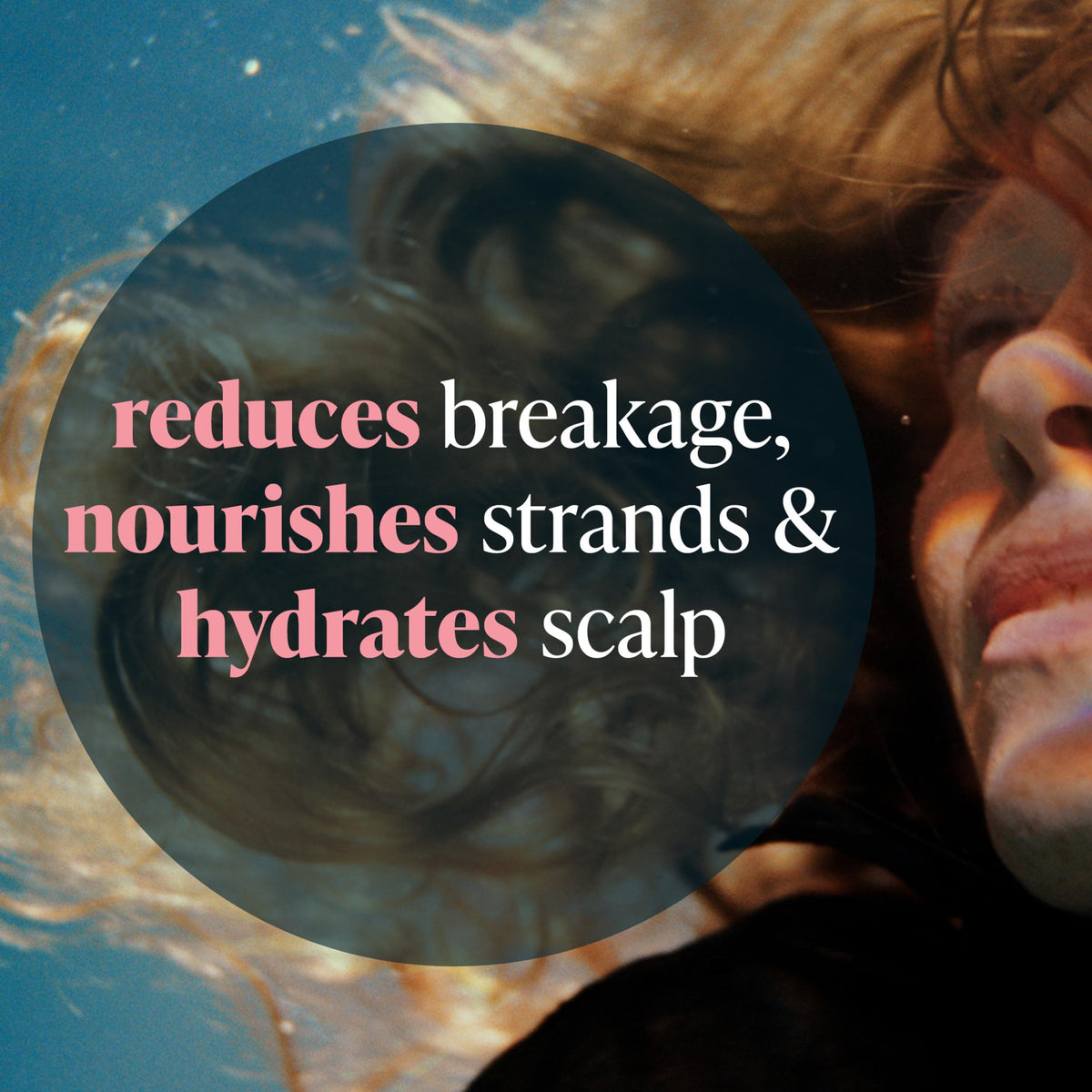 Viviscal conditioner cream on hair strands improving detangling and softness