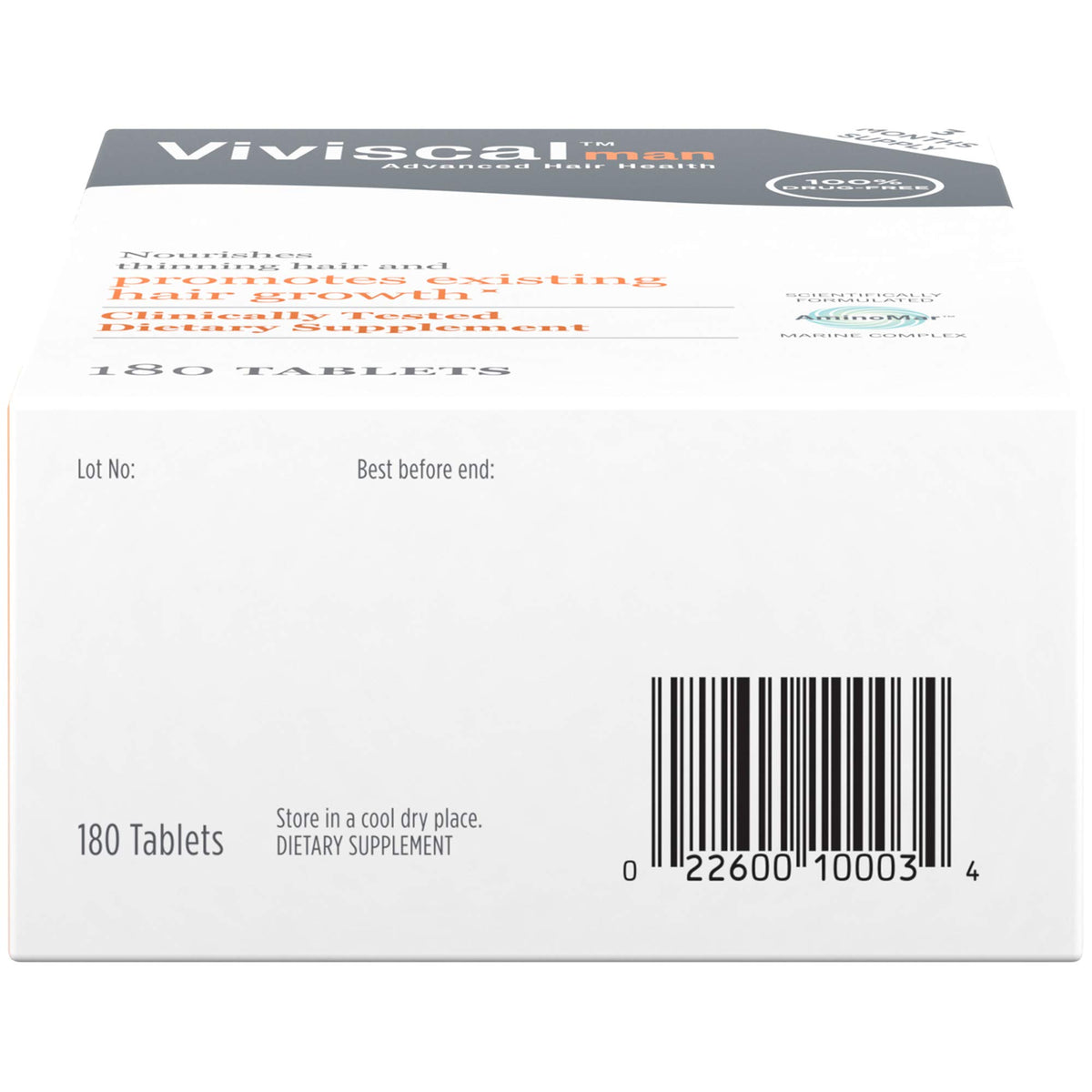 Viviscal bottle on bathroom counter in lifestyle setting promoting daily routine benefit