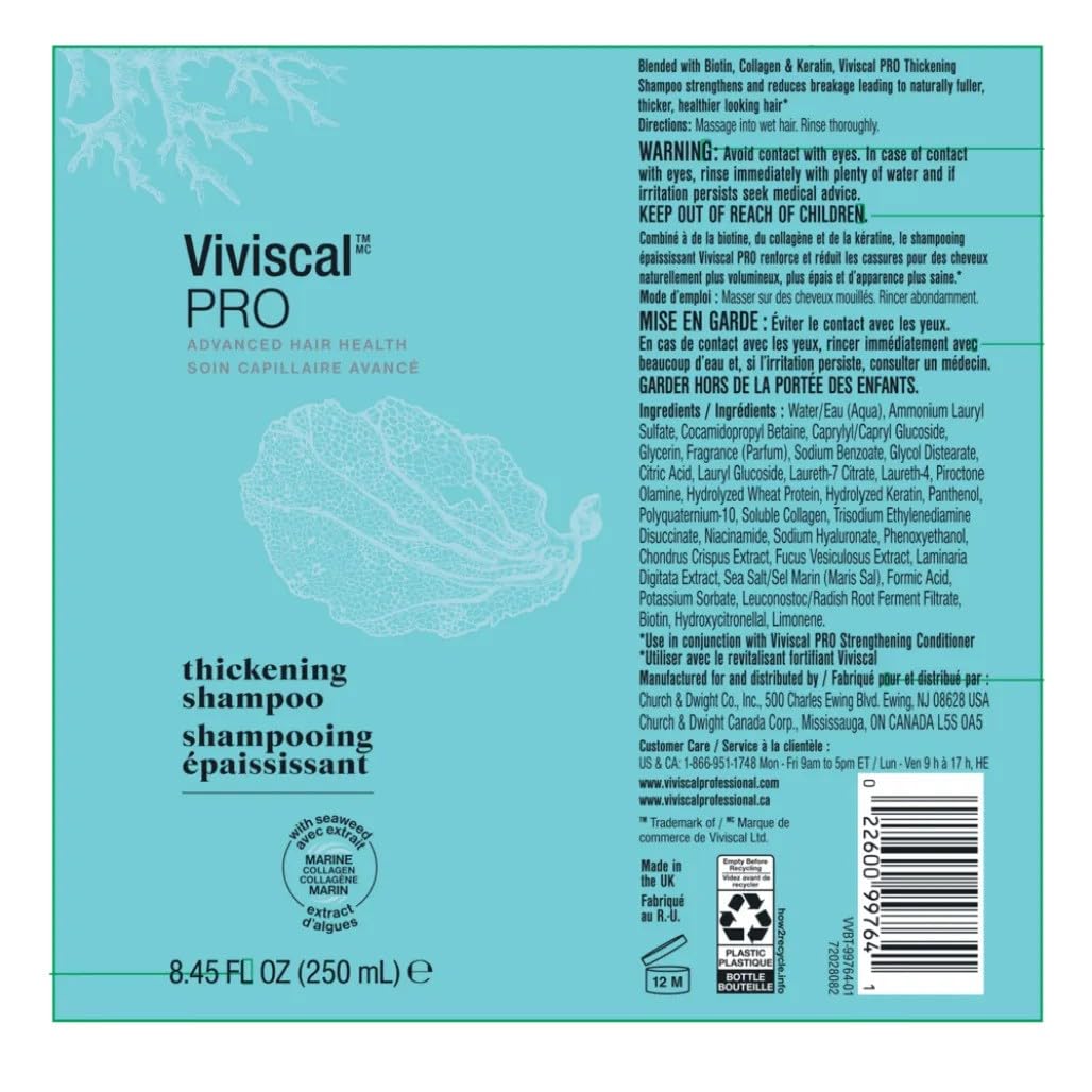 Viviscal shampoo pump close-up highlighting dispense mechanism and gentle formula