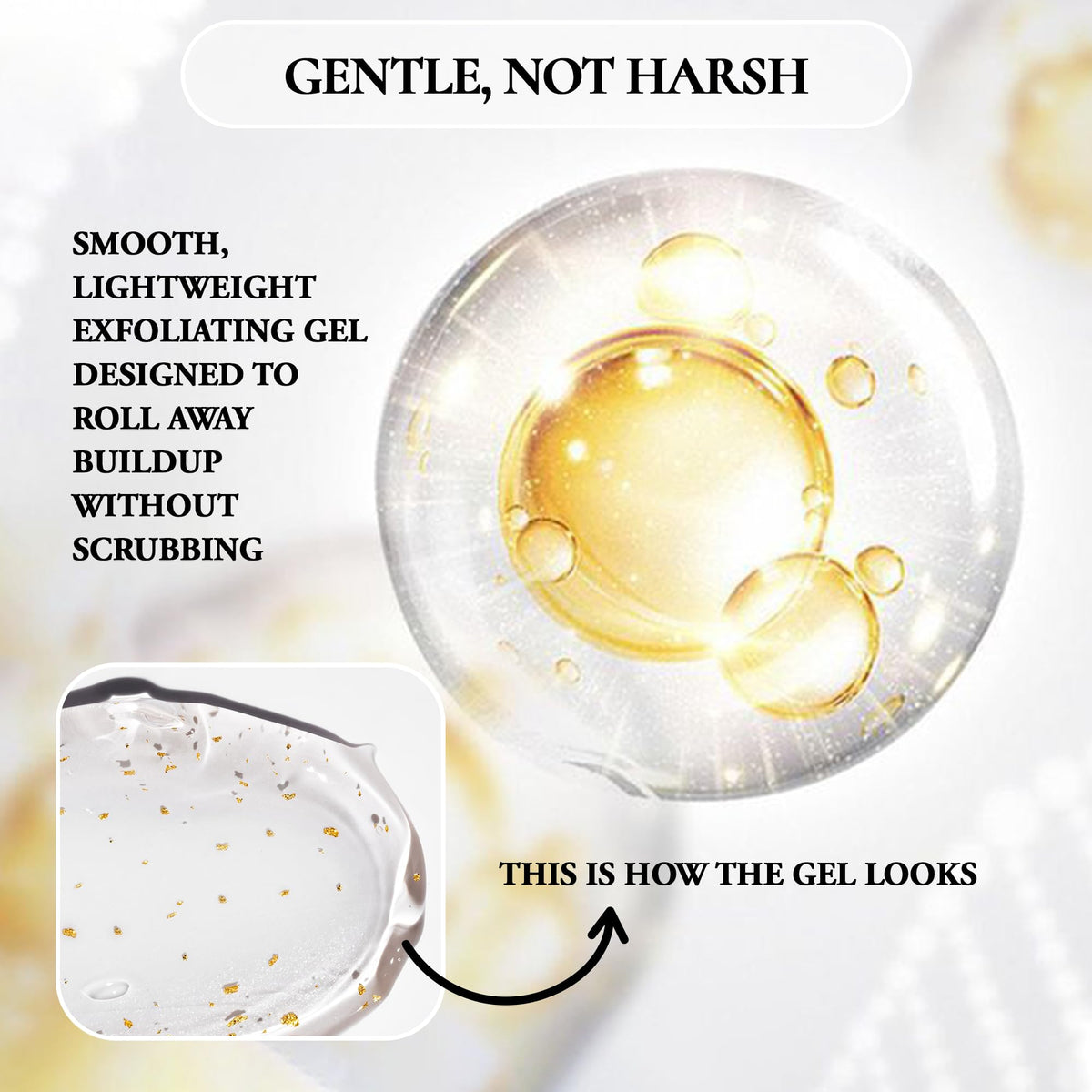 Vivo Per Lei applied to arm or leg, illustrating body exfoliation and refined texture