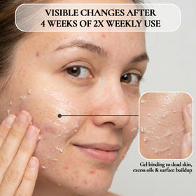 Vivo Per Lei forming soft clumps during massage to lift dead skin and residue