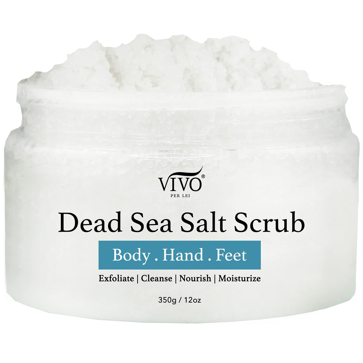 Vivo Per Lei front jar showing packaging and size benefits
