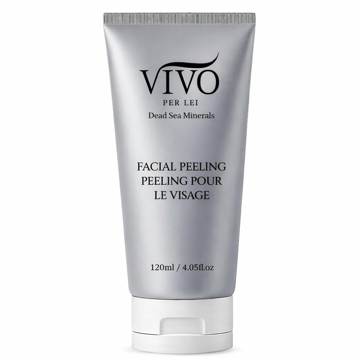 Vivo Per Lei front packaging showing product and size, highlights gentle exfoliation