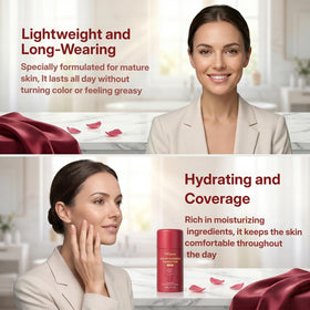 VKSpoa blended swatch on hand showing color matching and natural-looking coverage