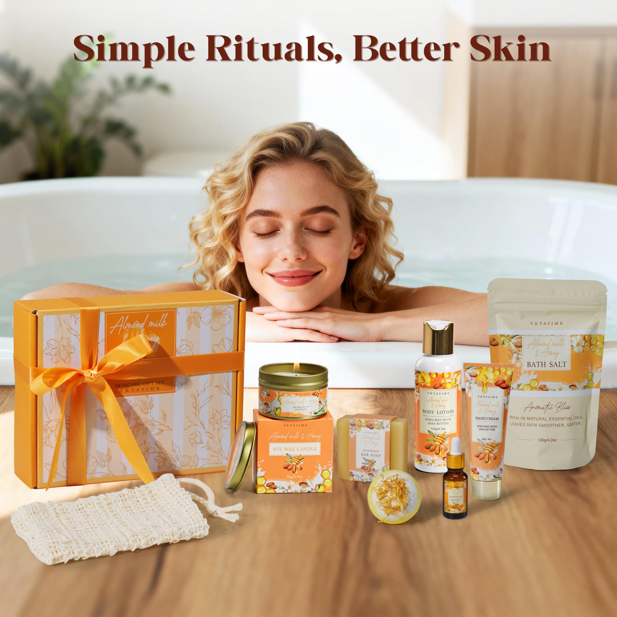 VKTASIMK almond milk and honey essential oil dropper showing concentrated scent benefit