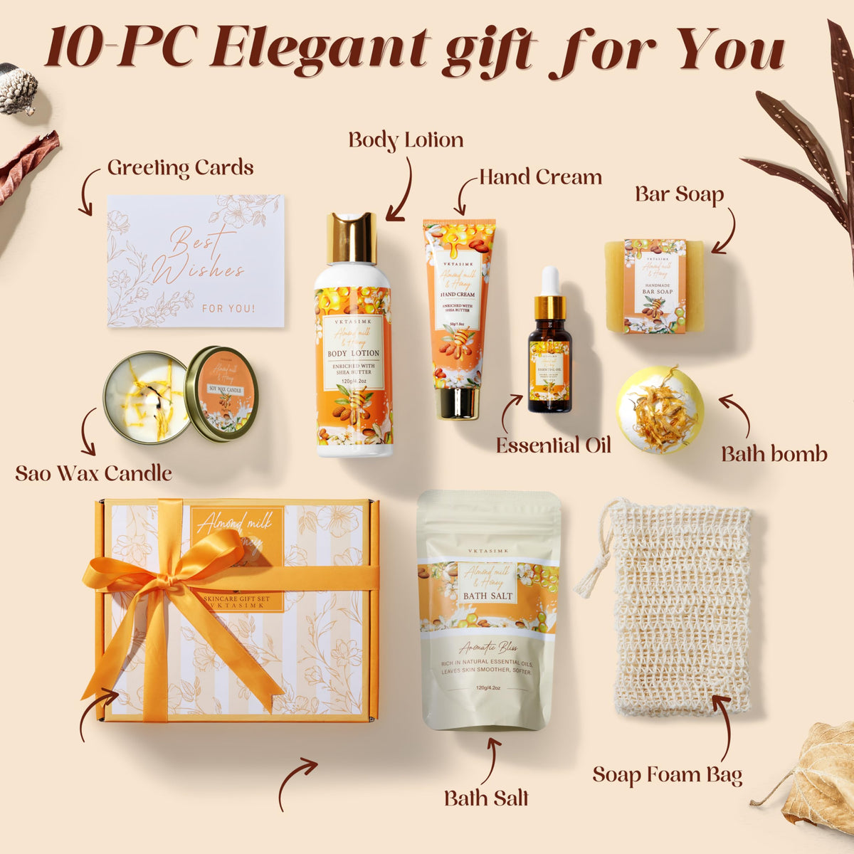 VKTASIMK almond milk and honey hand cream and body lotion detail promotes lasting hydration