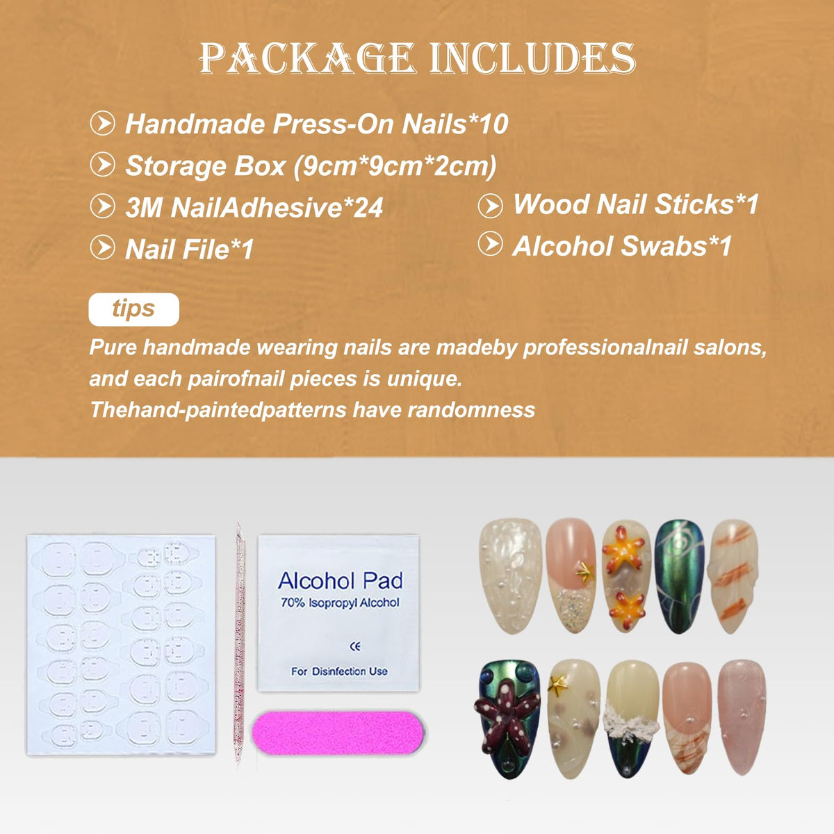 Vlazryk accessories laid out with adhesive tabs and files, showing easy prep benefit