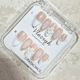 Vlazryk close-up of nail edge and almond shape, showing smooth contour benefit
