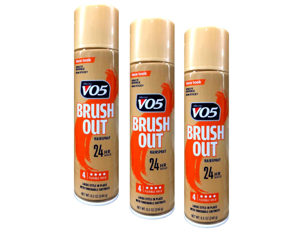 VO5 brush out front packaging shows label and pack benefits
