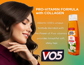 VO5 bottle in hand to show 15 oz scale and travel-friendly size