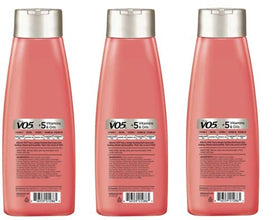 VO5 extra body shampoo in use in shower demonstrating lifted, fuller-looking hair