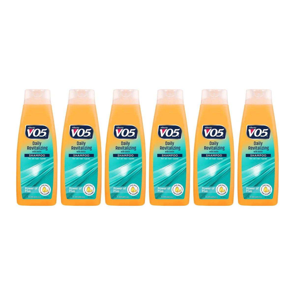 VO5 front packaging of 15 oz bottle showing brand and product benefits