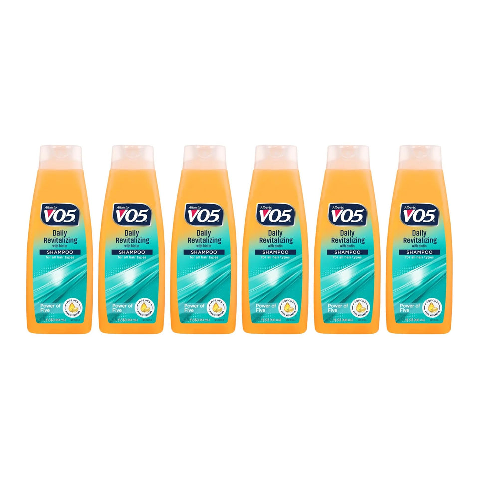 VO5 front packaging of 15 oz bottle showing brand and product benefits
