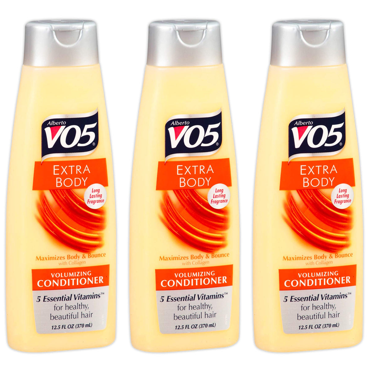 VO5 front bottle shot showing label and volumizing benefit