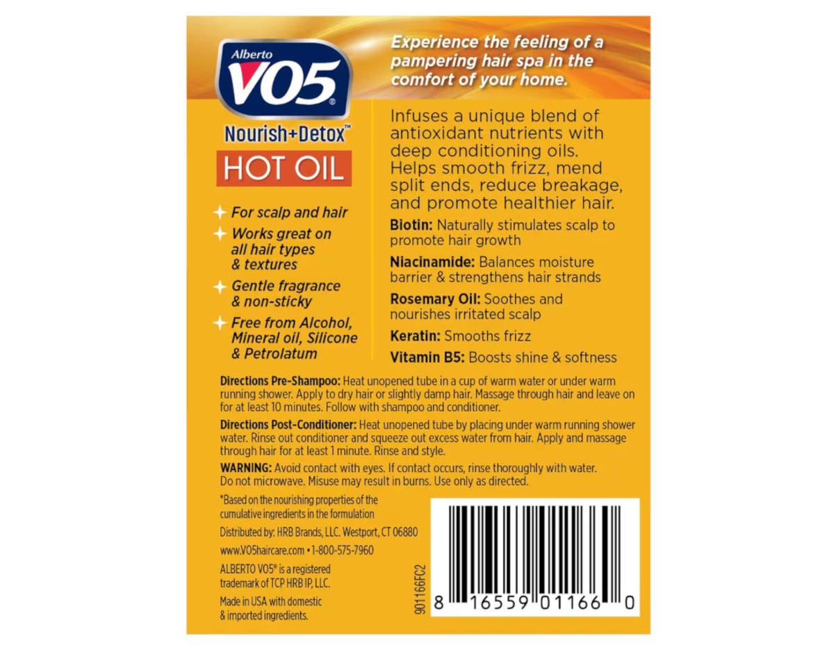 VO5 oil drop texture demonstrating rich formula for smooth hair