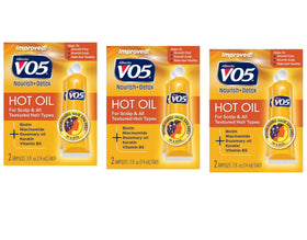 VO5 tubes arranged in a bathroom scene for at-home spa benefit
